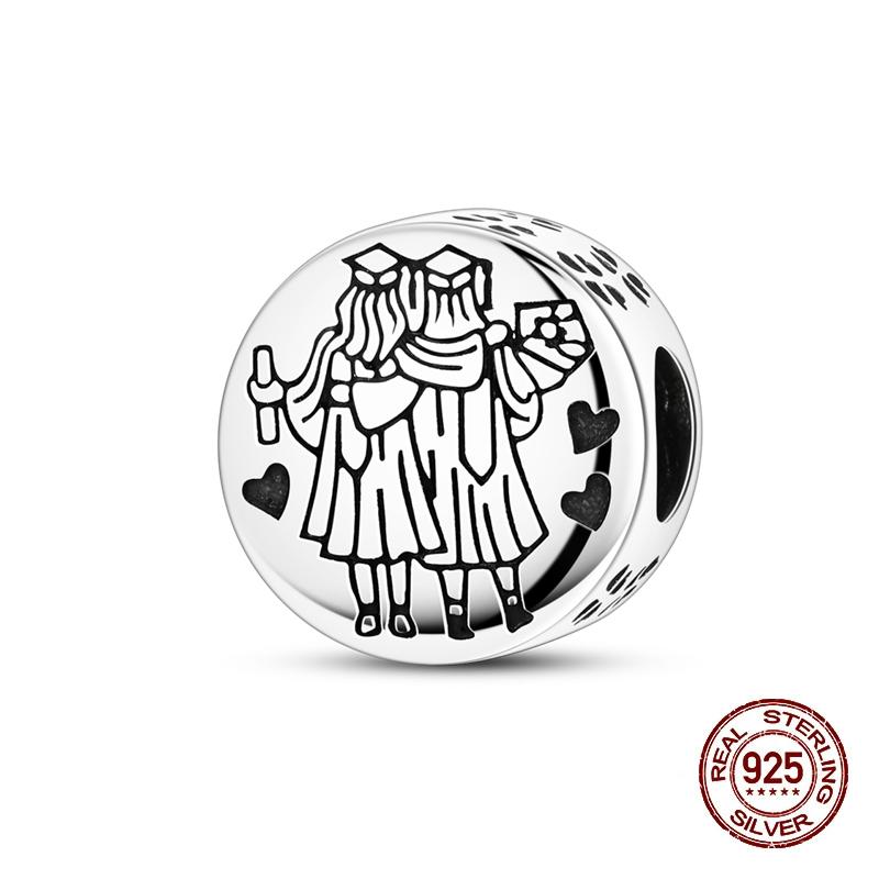 Copper Graduation Season Series Owl Bachelor'S Hat Charms Beads Suitable For 3Mm Original Design Bracelets DIY Style Jewelry