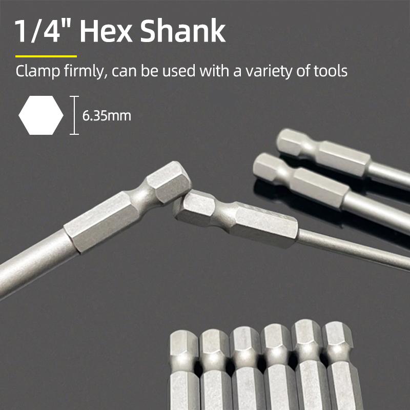 50/75/100/150mm Security Tamper Proof Magnetic Screwdriver Set Drill Bit Screw Driver Bits Hex Torx Flat Head 1/4" Hand Tools
