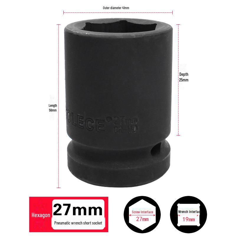 Tolis Heavy-Duty 3/4 Series Pneumatic Hex Socket Wrench for 17-41mm Tires