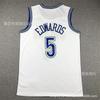 Minnesota Timberwolves NBA Basketball Jersey Edwards 5 Gobert 27 Towns 32 Reed 11 Cotton Sports Fan Apparel