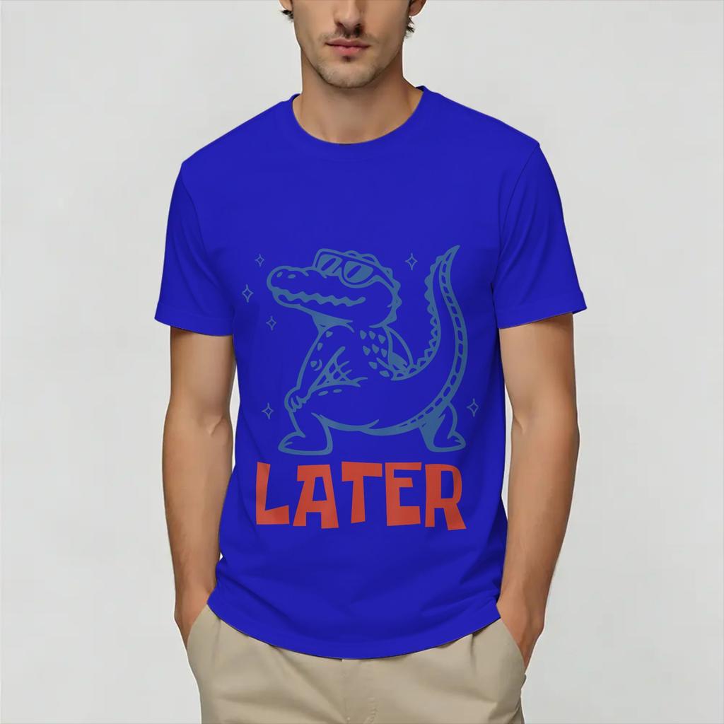 Oversized T Shirt Beach See You Later Teacher Summer Alligator Last Day of School Hipster TShirts for Unisex Sleeve Clothes