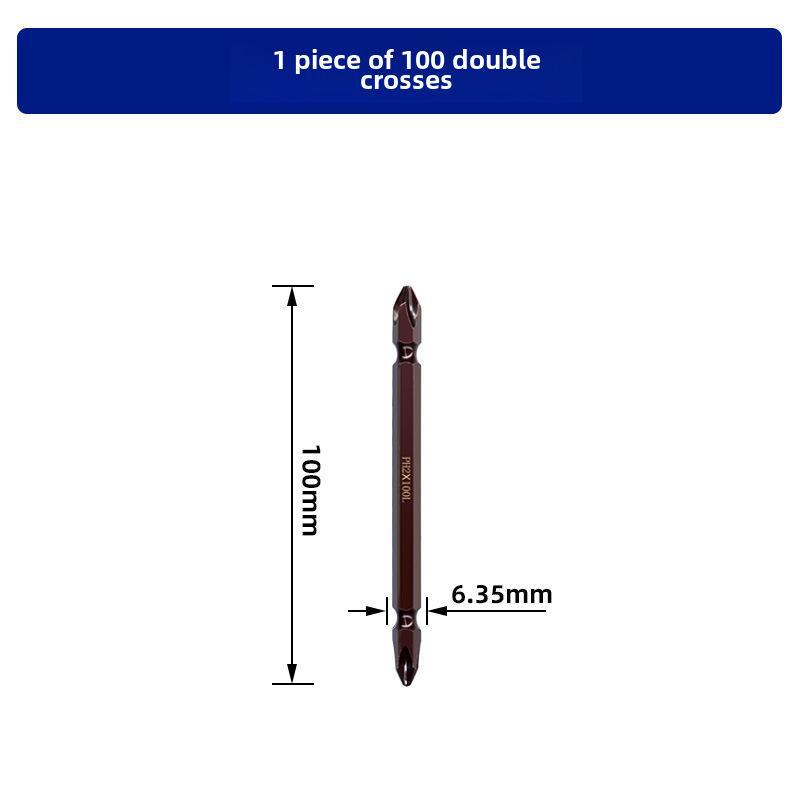 Electric Dual-Head Screwdriver: High-Hardness, Strong Magnetic, Anti-Slip, Super Hard Industrial Drill