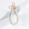 Heart Keychain Phone Chain Pendant Shell Pearl Pendant Charm Decorations Girls Bag Keyring Hanging Ornament Accessories
