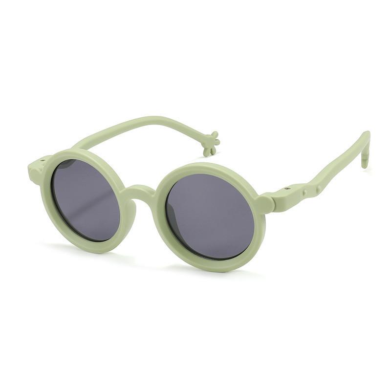 

2024 New Cartoon Polarized Silicone Sunscreen Uv400 Sunglasses For Kids Jc111 Gray Lens зелений