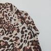 Sexy Jumpsuit im Pre-Fall-Spice-Stil für Damen, Rundhalsausschnitt, lange Ärmel, Leopardenmuster