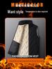 Men's Lambswool Cotton Quilted Vest – Warm, Thickened Outerwear for Autumn and Winter (Middle-aged and Elderly)