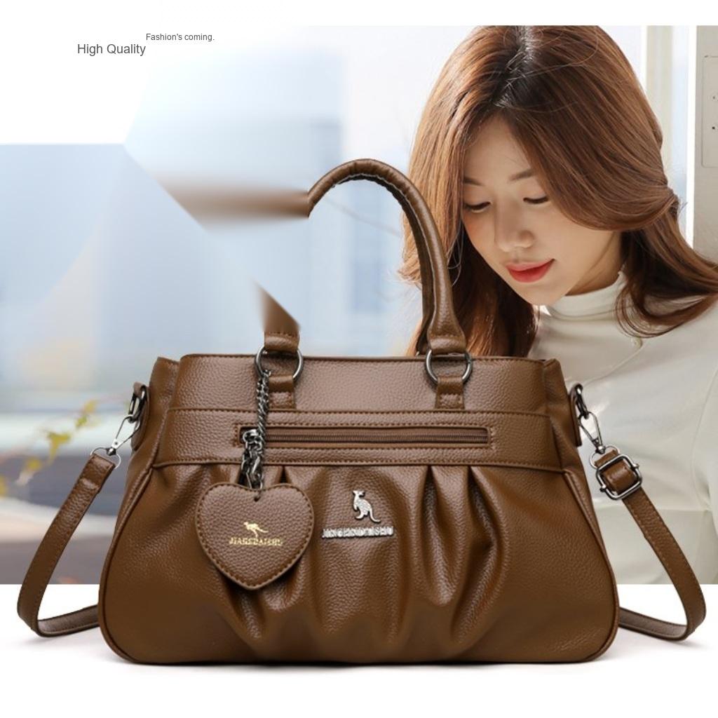  Tote Bag Women Faux Leather Multi Compartment Daily Casual