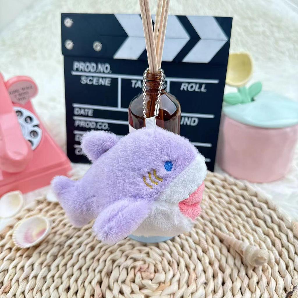Cute Plush Shark Keychain: Biting Hand Stuffed Animal Charm