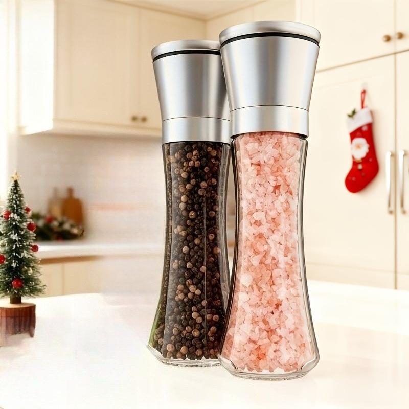 Manual pepper grinder, sea salt pepper granule grinding bottle, black and white pepper powder grinding tool, seasoning jar