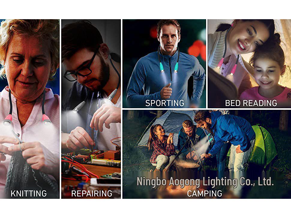 USB Rechargeable Neck Light for Eye Protection - Ideal for Reading, Outdoor Night Running, and Students