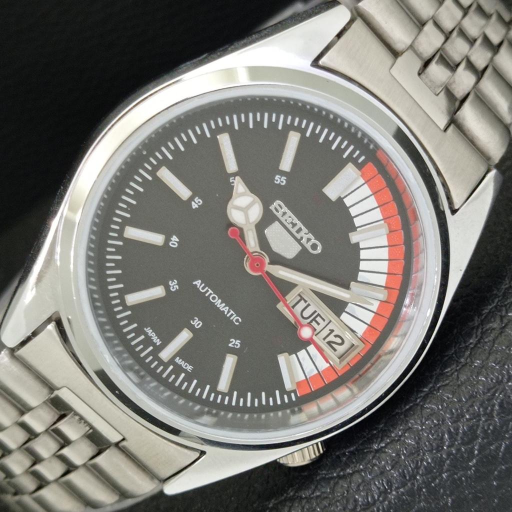 VINTAGE REFURBISHED SEIKO 5 AUTOMATIC 6309A JAPAN MENS BLACK WATCH a441082-9 Sk-a441082-1