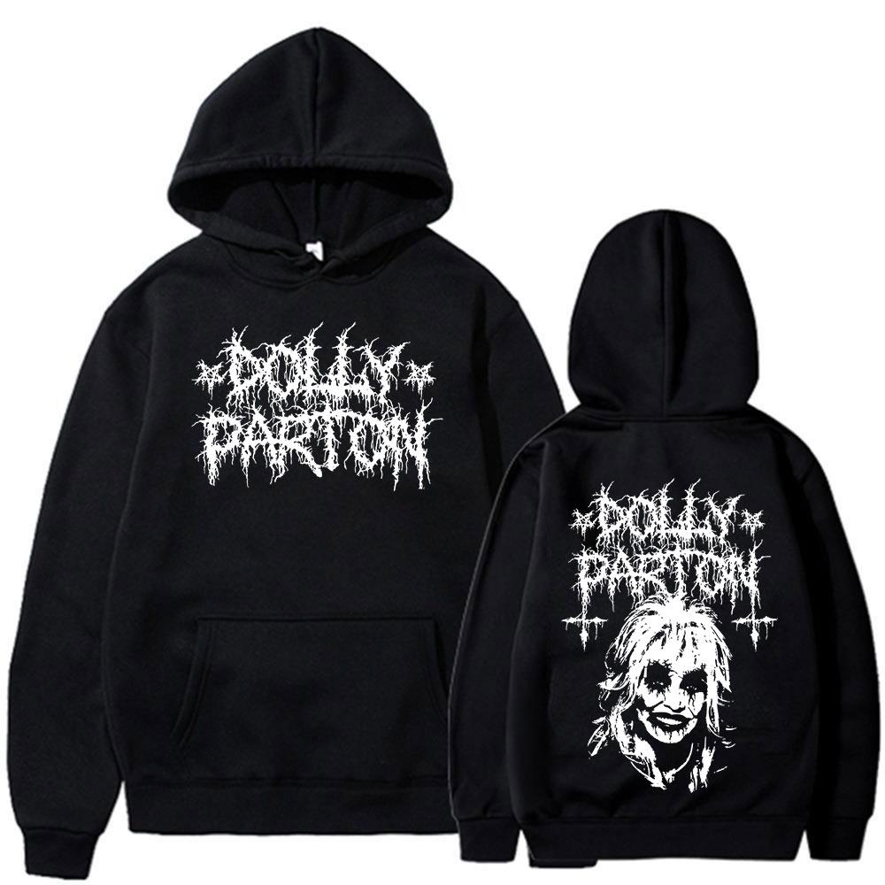 Legend Dolly Parton Metal Country Music Hoodies Emo Gothic Punk Skull Fashion Men's Women Clothing Hooded Sweatshirts Pullovers