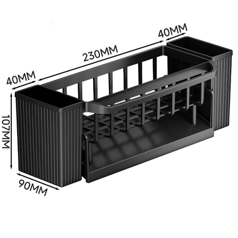 Küchenreinigungsgeräte Abtropfgestell Reinigungsschwamm Reiniger Aufbewahrungsgestell Kunststoff Multifunktional Geschirrtuch Stange Besteckhalter