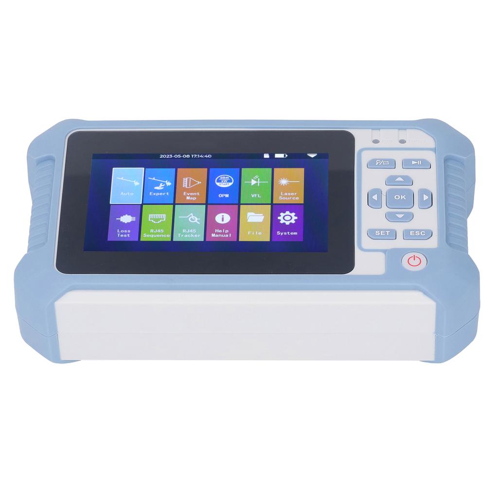 Optical Time Domain Reflectometer OTDR 9 In 1 Optical Power Meter VFL RJ45 Tester Tool US Plug 100‑240V