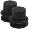 4Pcs Mini Snowman Hats Small Top Hat Decorative Cylinder Cap for Handmade Crafts Christmas Decoration Mini Snowman Hat