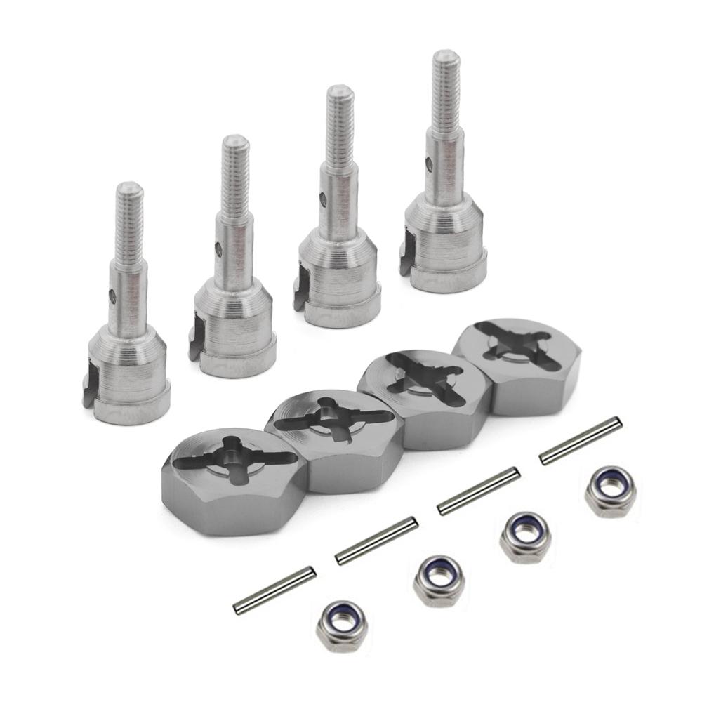 Wheel Conversion Set Axle & 12Mm Hex Dive Hub Turn 1/10 on Road for WLtoys 1/18 A959 A969 A979 A959B A969-B RC Car Upgrade Parts