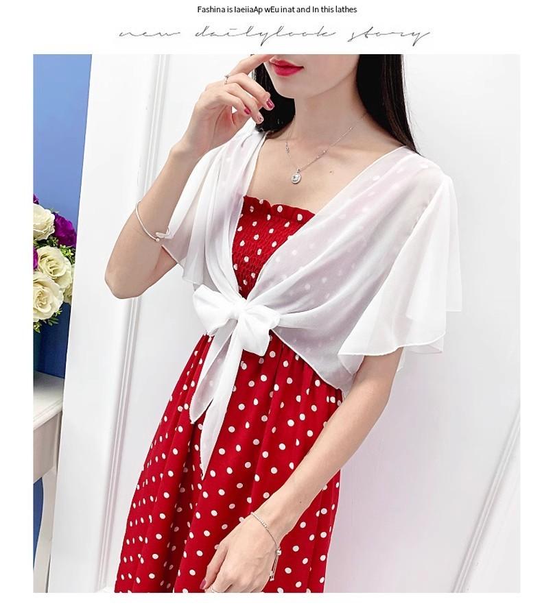 Summer Short Plus Size Chiffon Cardigan Top With Slip Skirt Top Small Coat