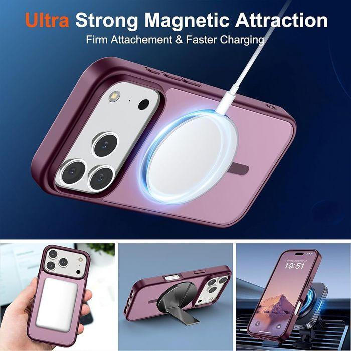 Coque de protection - BOOLING - iPhone 17 Pro - Antichoc - Anneau Magnétique - Verres Trempés