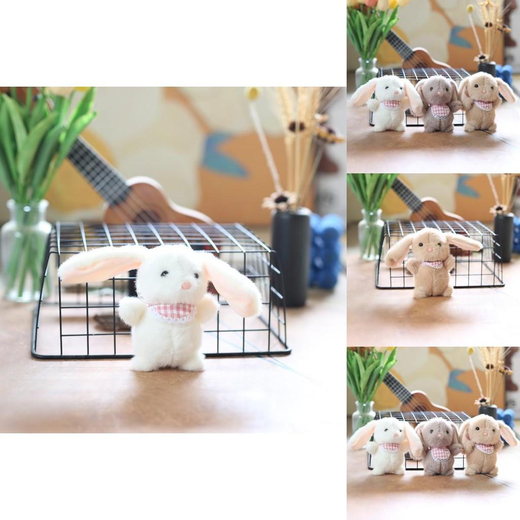 Adorable Plush Bunny Keychain Cute Soft Bag Charm Stuffed Animal Toy For Kids