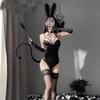 Bunny Girl Cosplay Sexy Erotic Rabbit Bunny Costume Leotard Disguise High Leg Leotard Cosplay Bold Lingerie Rabbit Ears Headband Party Christmas Event