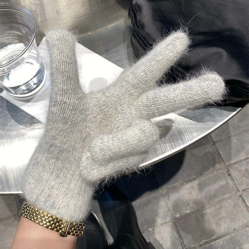 

Зимние Теплые Толстые Новые Ветрозащитные Холодные Шерстяные Перчатки Пара Корейские Милые Перчатки Женские one size