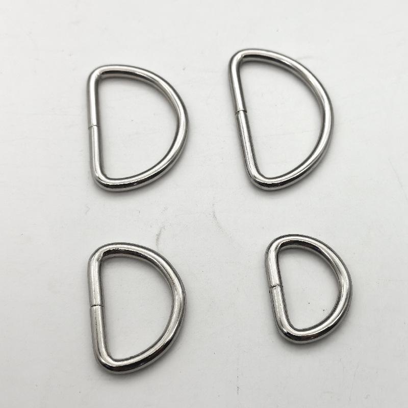 Metal D-Ring Buckle for Bags and Suitcases: Semi-Circular Iron Hardware for Clothing Accessories