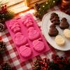 Silicone Mold for Christmas Cake and Cookie Baking Santa Claus Snowman Pudding Chocolate Mold Flexible Non-Stick Kitchen Tool