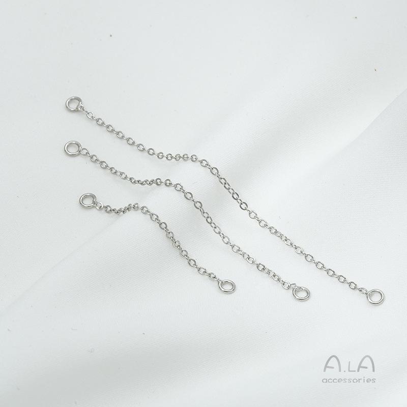 14K Gold-Plated DIY Jewelry Accessory Set: Bracelet, Necklace, Closed-End Ring, Extension Chain, Lengthened Safety Chain, with Pearl Details