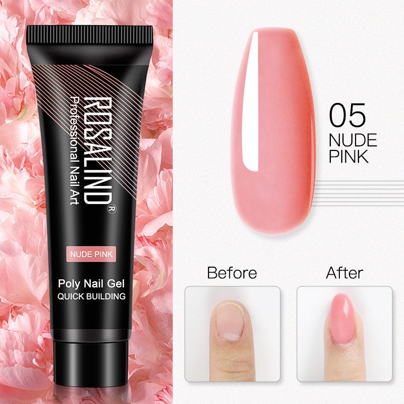 ROSALIND Poly Nail Gel Semipermanent UV 15ML Crystal Acrylic Liquid Extension Hybrid Varnish Poly Nail Gel Cat's Eye Effect