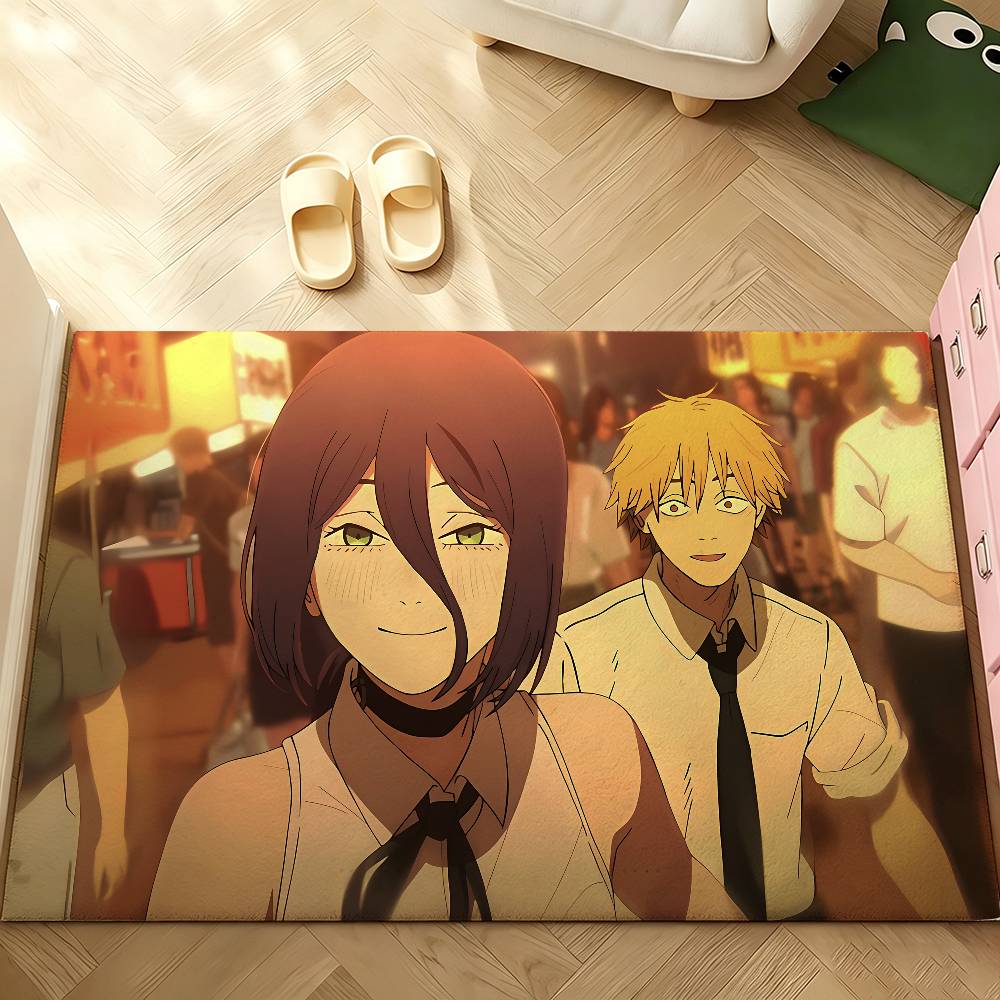 Anime C-Chainsaw M-Man Reze Carpet Bathroom Anti-slip Mat Door Mat Home Decoration Mat Entrance Door Mat Scratch-resistant Mat