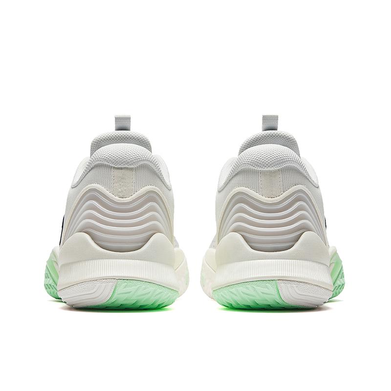 Anta Wind Tunnel 5 Comfortable Shock Absorption Non-Slip Wear-Resistant Support Low-Top Basketball Shoes Men sneaker White Green 112441107-1