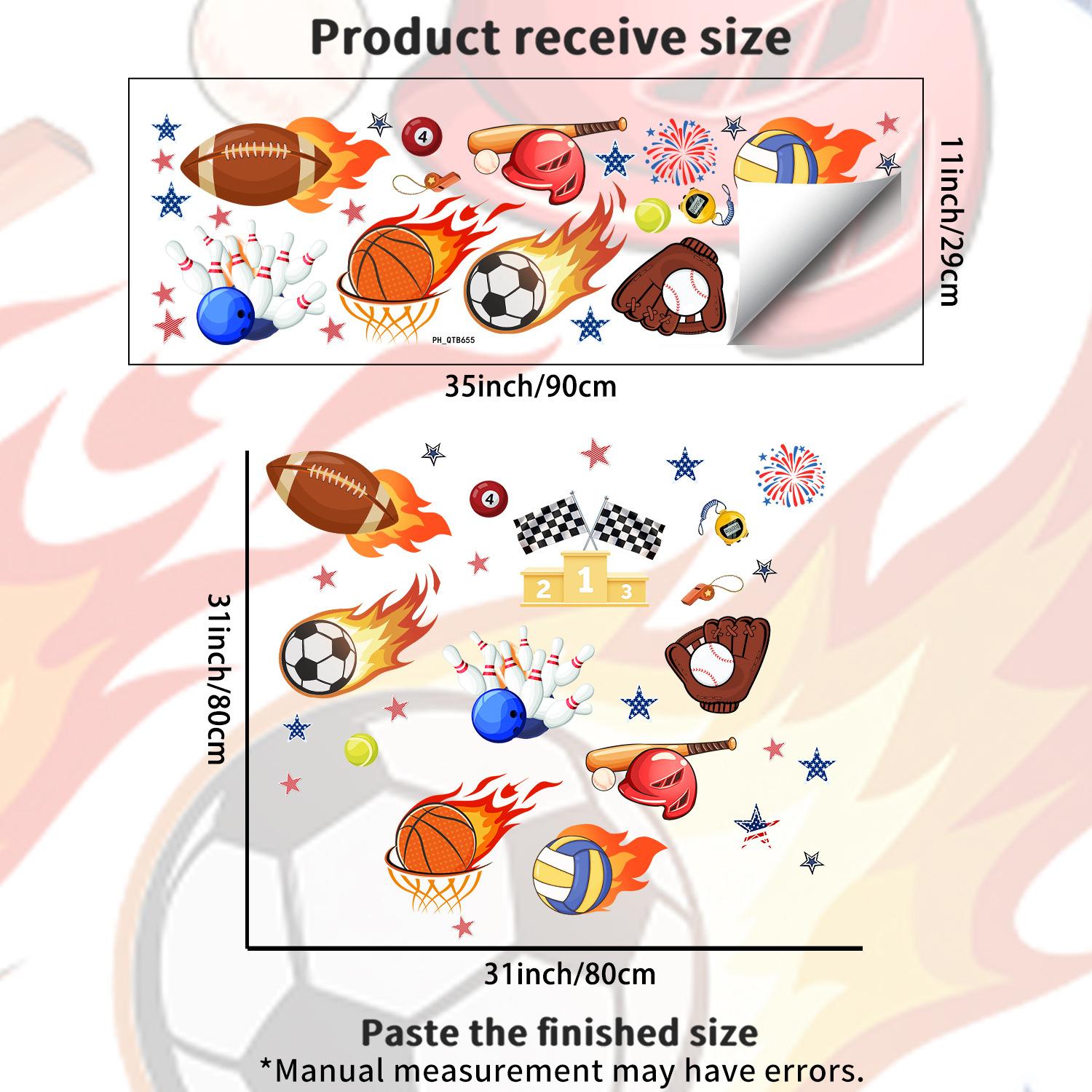 

Creative Flame Ball Bedroom Living Room Study Bathroom Wall Decoration Stickers