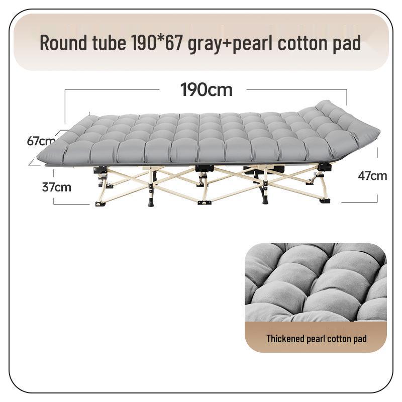 Folding Military-Style Single Recliner Bed for Outdoor or Office Use