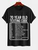 2026 New Pure Cotton Tshirt Elderly Humor Text Meme Print Tshirt Casual Crew Neck Short Sleeve Street Style Top