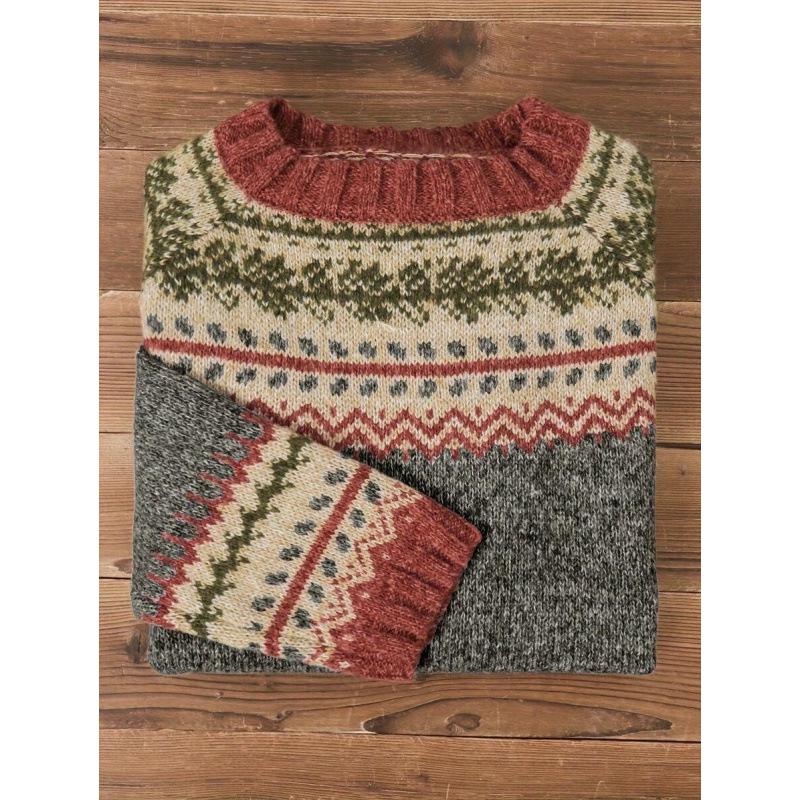 Z 66643 Color Block Crew Neck Sweater