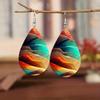 Retro Bohemian Colorful Teardrop Earrings - Double-Sided Jewelry