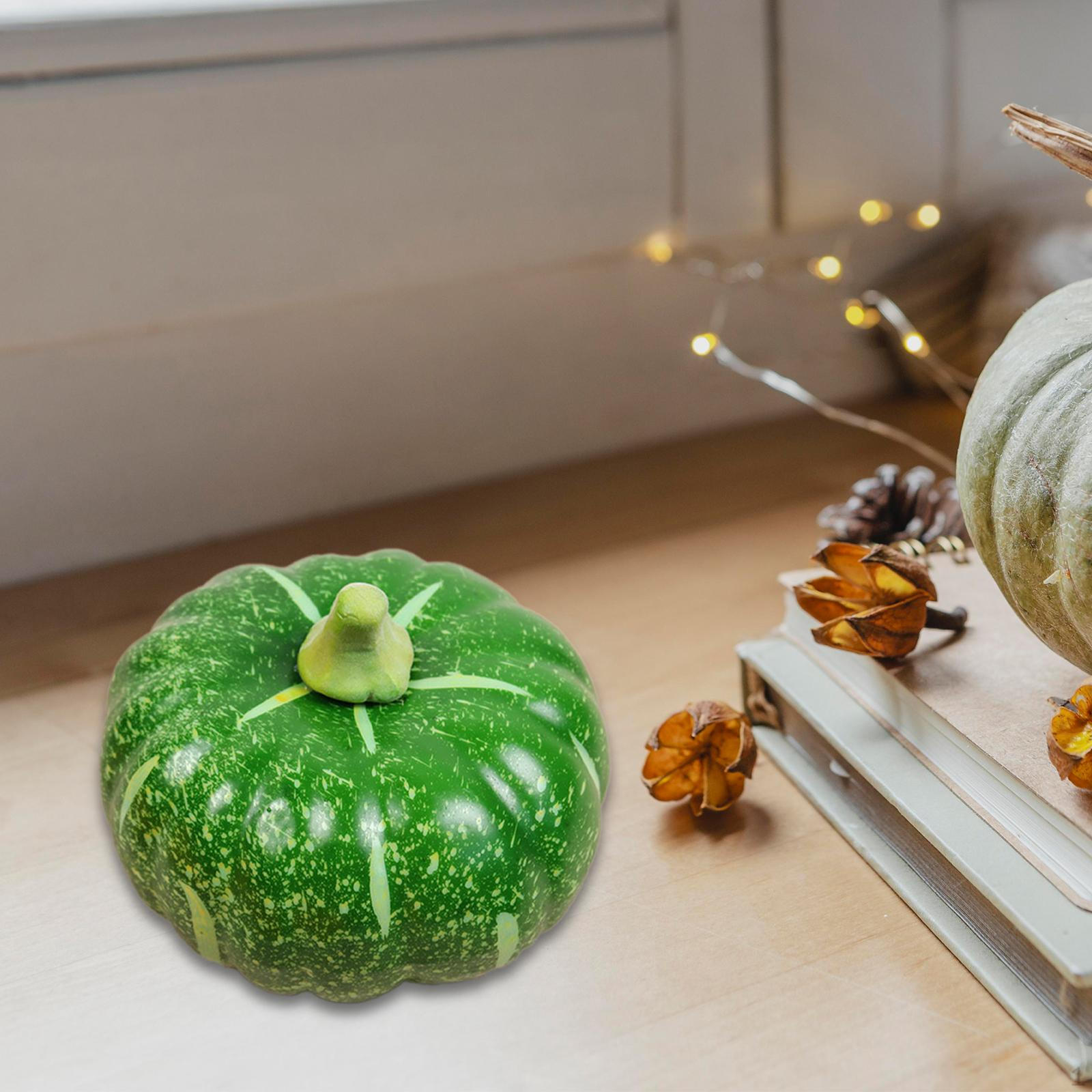 

Искусственная пенопластовая тыква DIY поделки Хэллоуин украшение Осенний урожай Декоративная для фестиваля зелёный