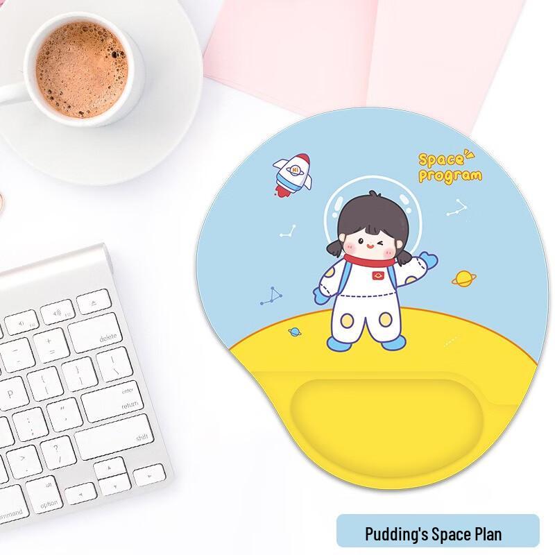 Fumede Pudding s Space Plan Wrist Rest Mouse Pad