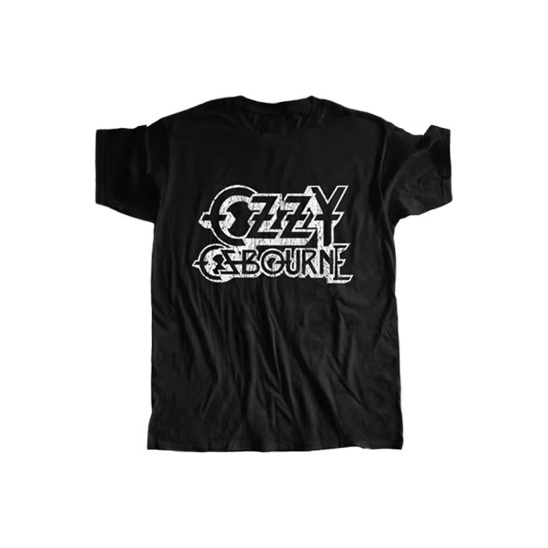 

man clothing 100Cotton normcore Tshirt Ozzy Osbourne Vintage Logo American retroStreetwear Fashion unisex Oversized shirt L