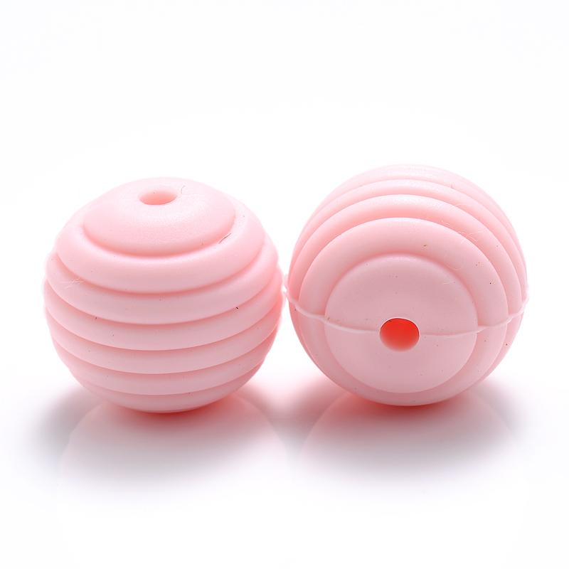 10 Stück/Los 15mm Baby-Silikonperlen Beißringe für 4-6 Monate Spiral-Lebensmittelechtes Silikon Beißring Schnuller Kette Halskette Herstellung