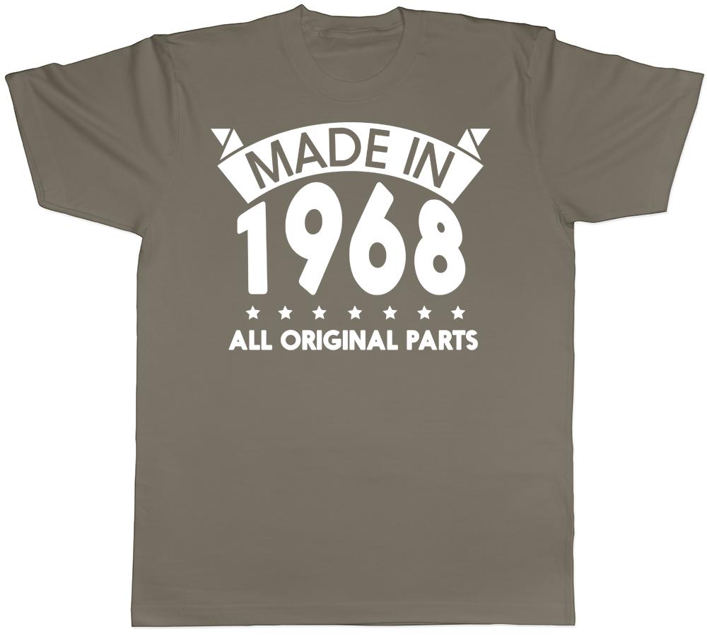 Made in 1968 All Original Parts Birthday Unisexs Short Sleeve TShirt