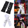 2 Pieces Fingerless Gloves Arm Sleeves for Fancy Dress Costume Adults Girls