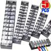 Dual Row Strip Barrier Terminal Block Screw Connection Cable Terminal 4/5/6/8/10Positions Insulated Fixed Power Wire Connector