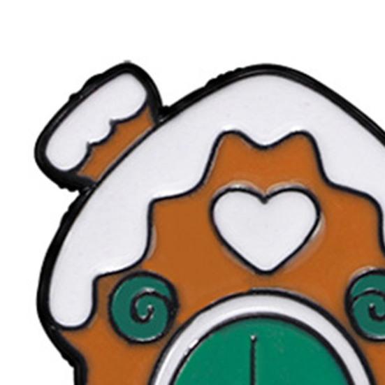 Holiday Enamel Lapel Pins Christmas Cartoon Brooch, Santa Claus Elk Snowman Tree Badge Pin, Alloy Festive Badges Bags Scarves Clothes Decorative