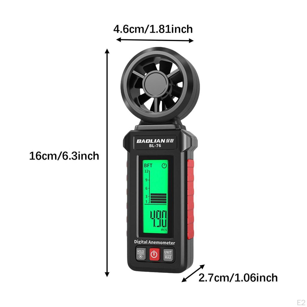 Handheld Anemometer,Air Tester,with Backlight,Accessories,Digital Wind Speed Gauge,Wind Meter