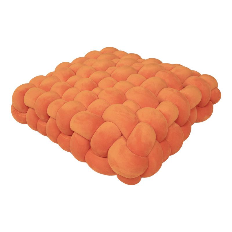 Living Room Cushion Square Hand Woven Plush Household Solid Color Bedroom Pillow Nordic Style Sofa Decoration Bay Window Cushion