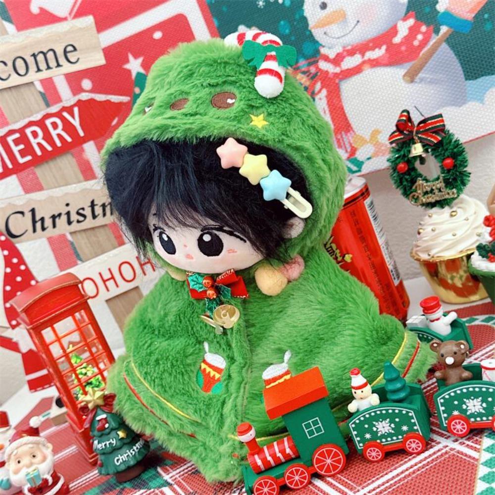 Christmas Shawl 20CM Cotton Doll Clothes Snowman Plush Toys Clothes  Girl Gift