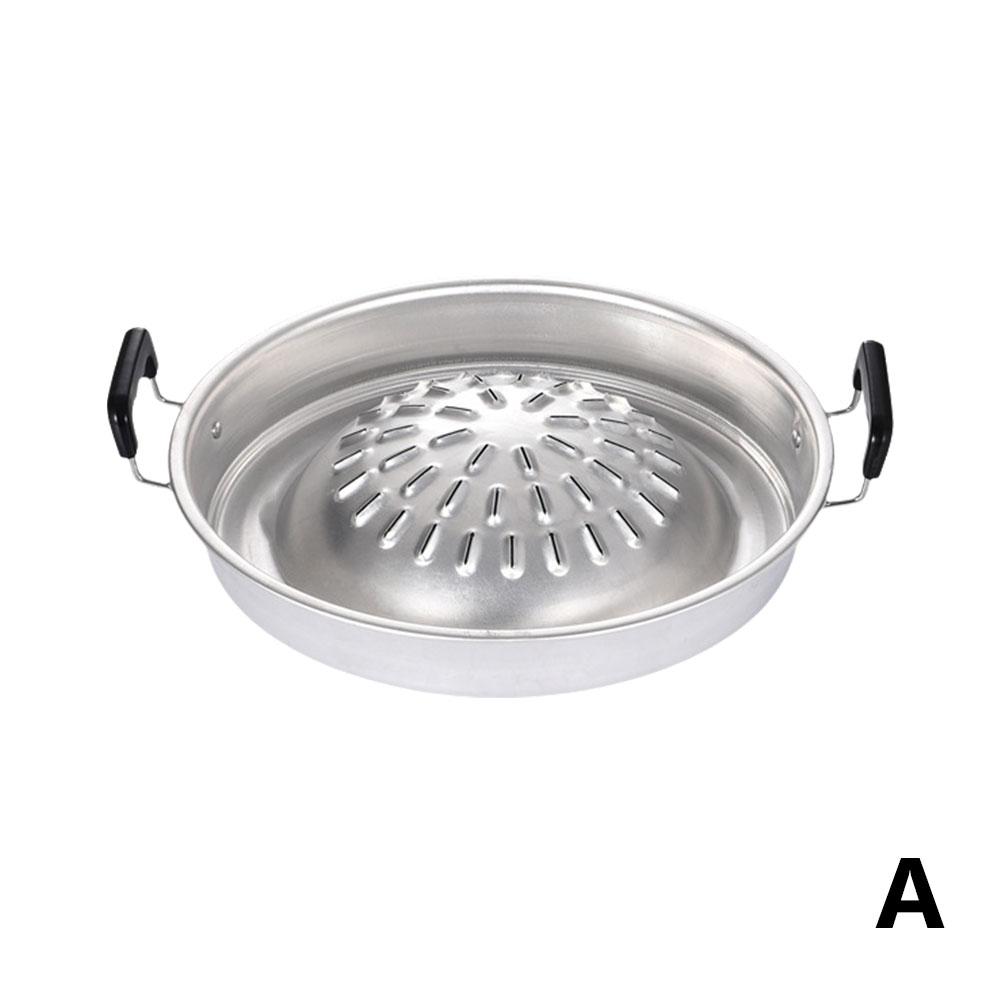 

Всё-в-одном кастрюля и гриль, многоразовая корзина для жарки рыбы, прочная износостойкая сковорода для барбекю, для использования, многофункциональный поднос для гриля серебряный