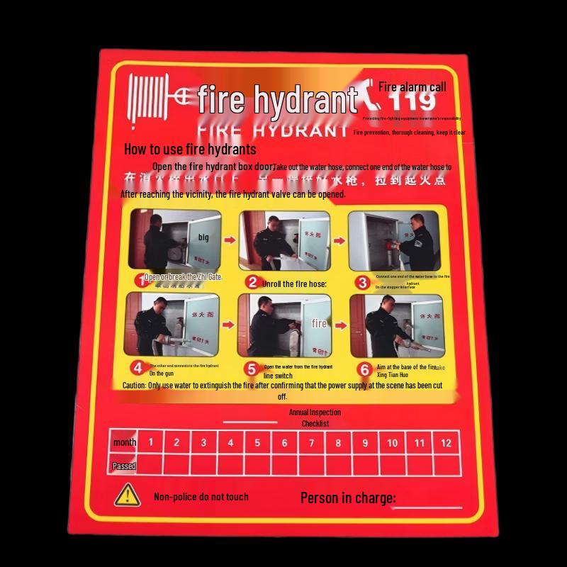 PVC Fire Hydrant Safety Sign