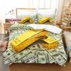 Dolar Beding Set Single Twin Ful Quen King-Sized Dimensionsd Dimensions Bed Linen Set Aldult Kid Bedrom Duvetcover Sets 3D Print Money bed shet set